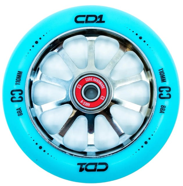 CORE CD1 110 Wheel Blue Chrome