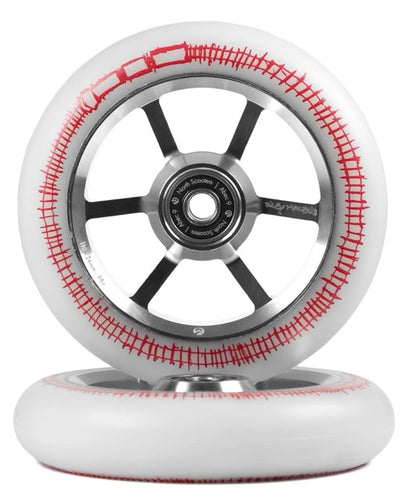 North Riley Maltais 115 Wheel Silver White