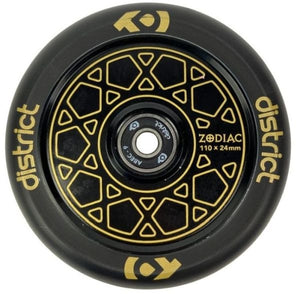 District Zodiac 110 Wheel Black Gold