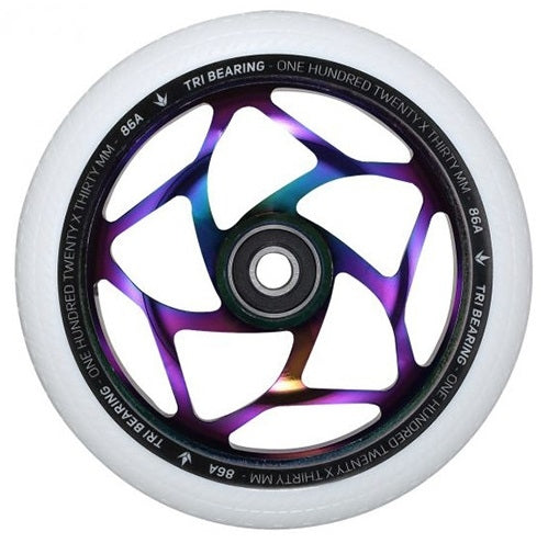 Blunt Tri Bearing 120 Wheel White OilSlick