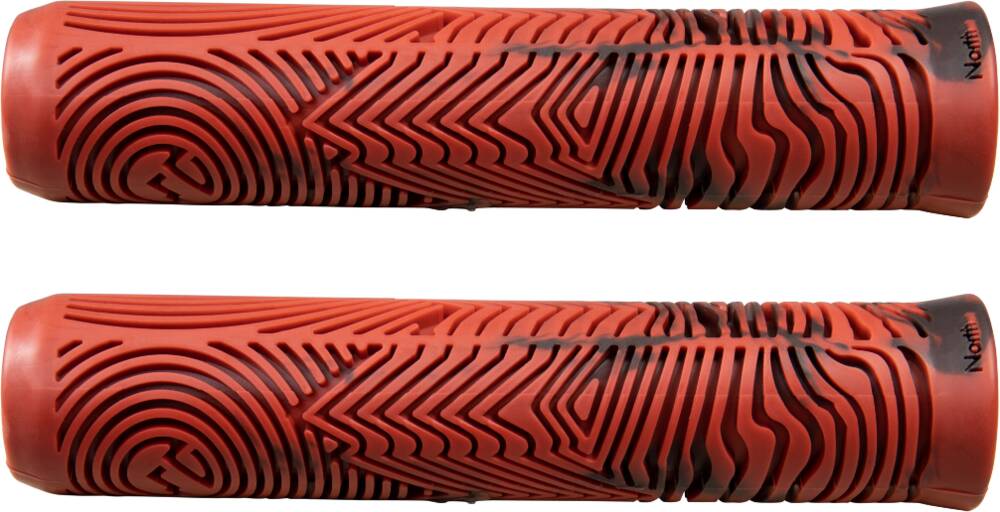North Industry Grips Black Red Swirl