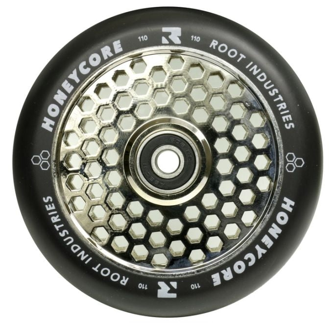 Root Honeycore Wheel 120 Mirror Black - Stuntstep