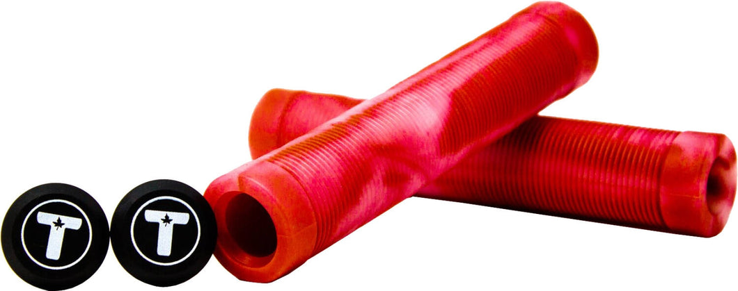 Trynyty Swirl Grips Red Transparent